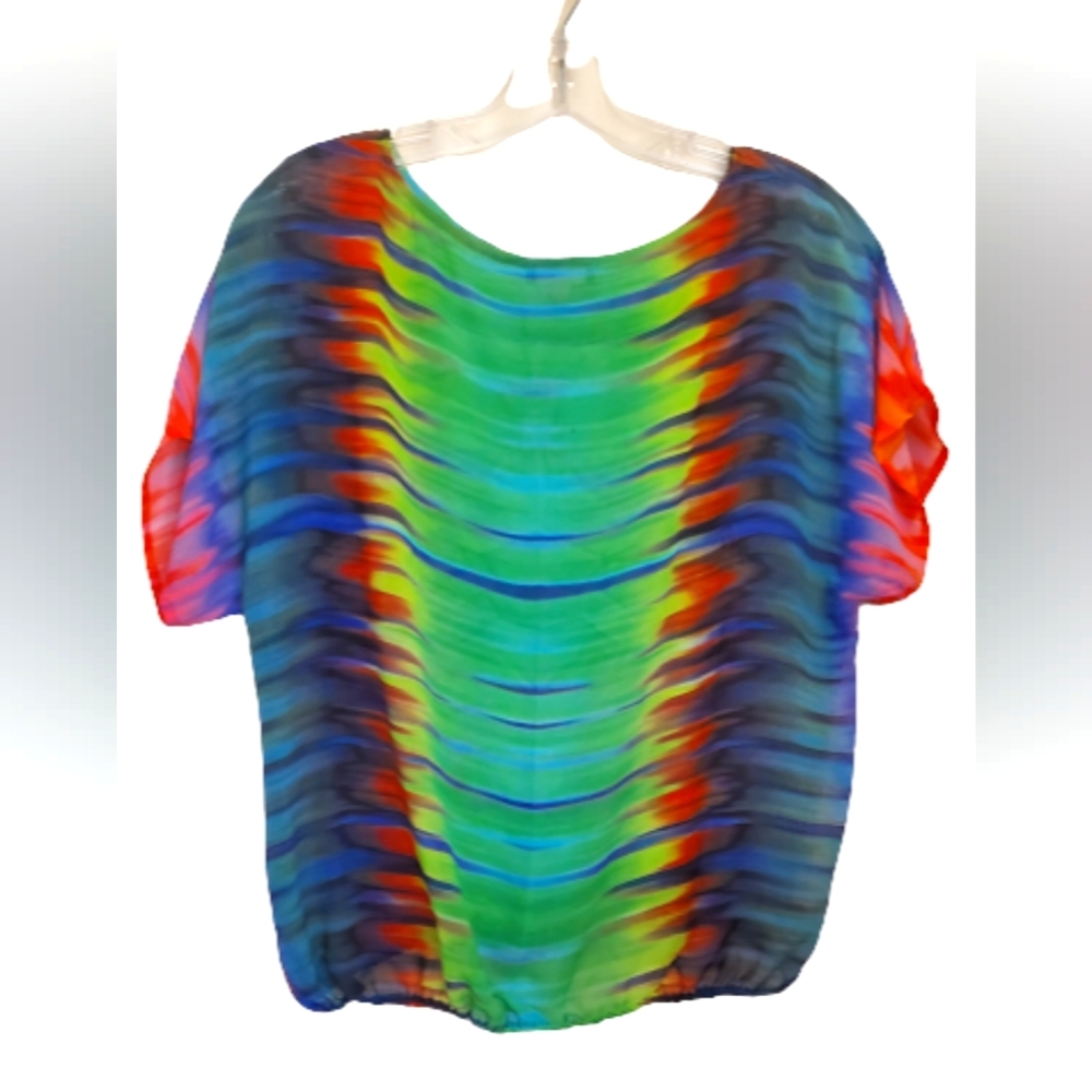 Sheer Tie Dyed Blouse